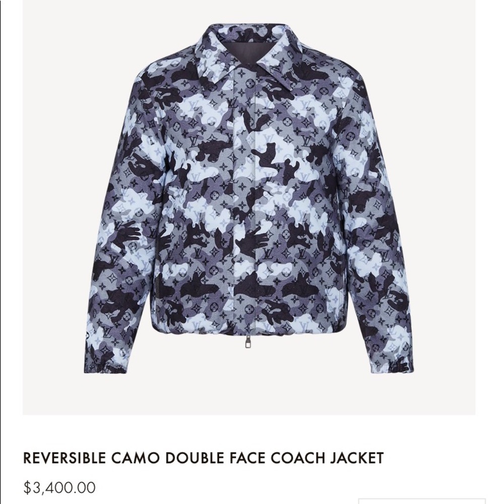 LV REVERSIBLE CAMO DOUBLE FACE COACH JACKET